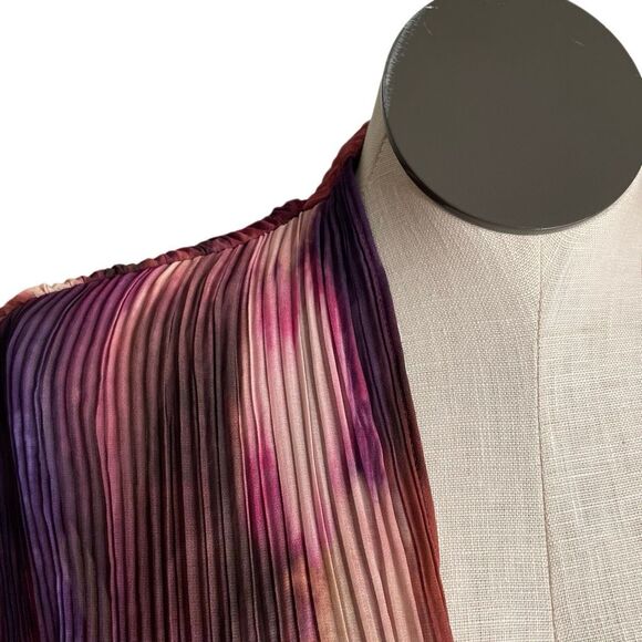 Banana Republic Womens Ana Maxi Dress S Micro Pleated Ombré Jewel Tone Goddess - Picture 5 of 7